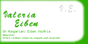 valeria eiben business card